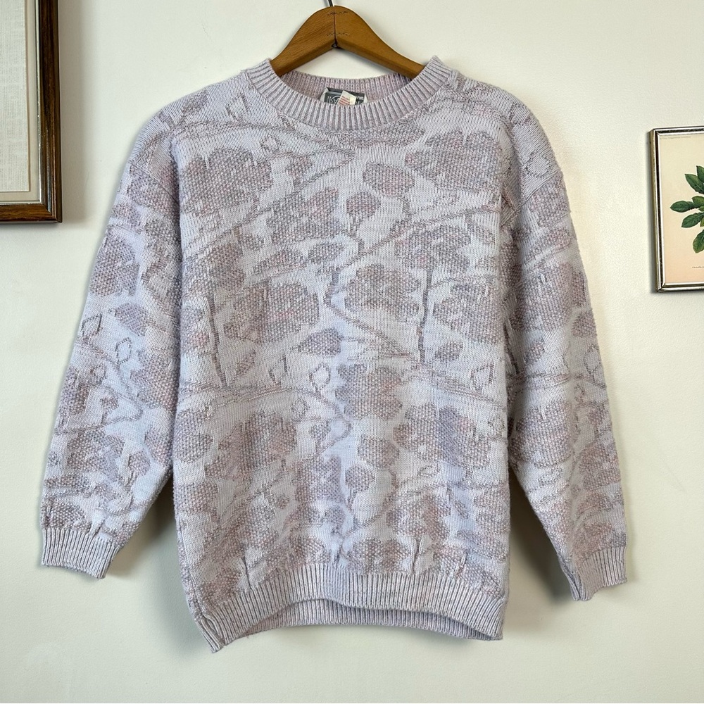 Vintage 90’s Tradition by Sears Pink Pastel Floral Crewneck Medium